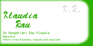 klaudia rau business card